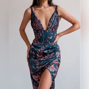 Halley Draped Midi Dress